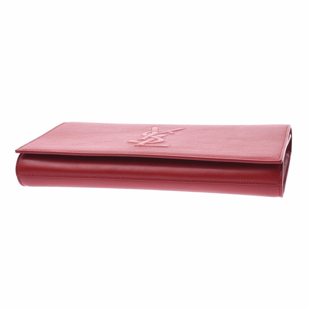 SAINT LAURENT calfskin clutch bag red - Picture 3 of 11
